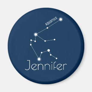 Personalized Aquarius Zodiac Constellation Magnet