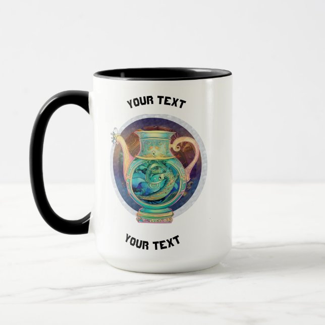 PERSONALIZED Aquarius ZODIAC SIGN  Mug (Left)