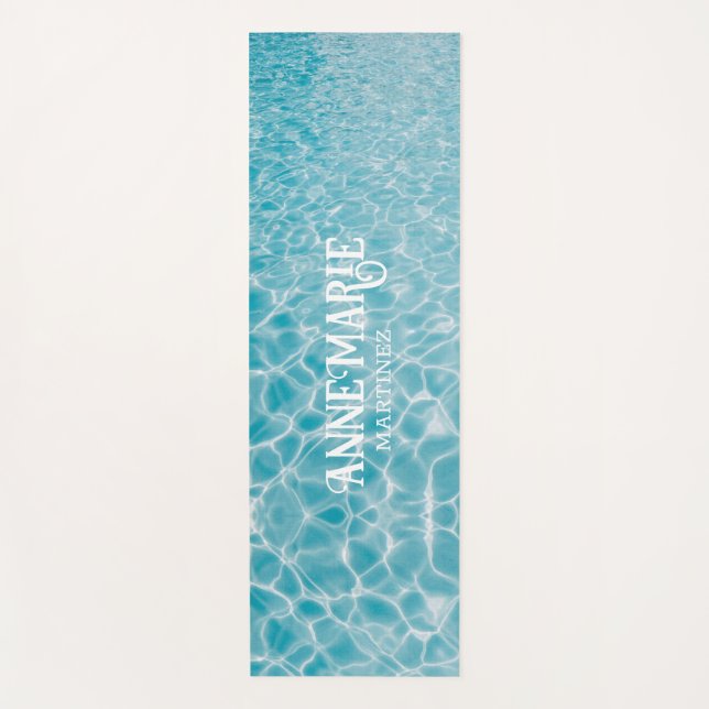 Personalized Aquatic Pool Reflections Yoga Mat (Front)
