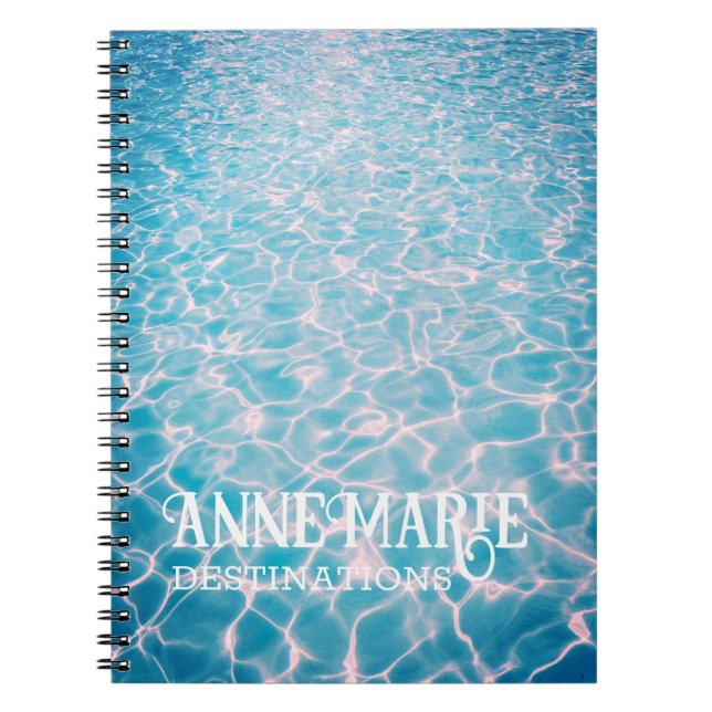 Personalized Aquatic Summer Pool Notebook (Front)