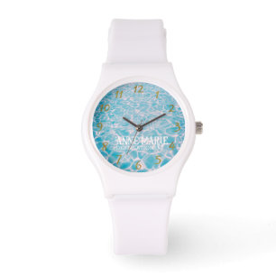 Personalized Aquatic Sunny Summer Pool  Watch