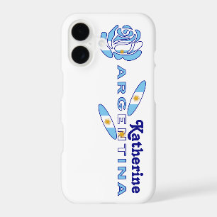 Personalized Argentina Rose Flag