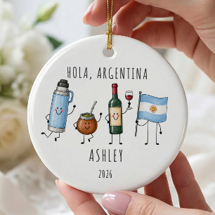 Personalized Argentina Travel Ornament