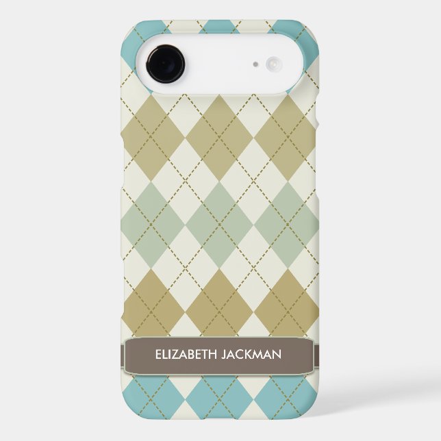 Personalized Argyle Pattern BlackBerry Bold Case (Back)