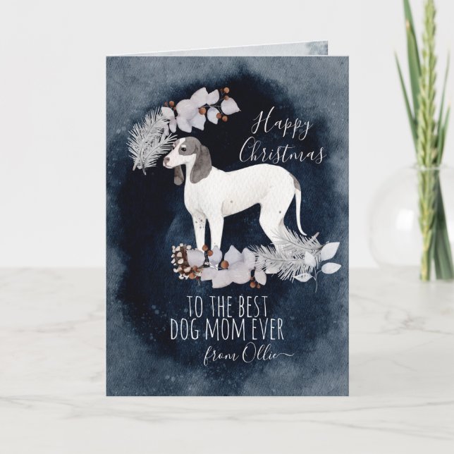 Personalized Ariègeois Scent Hound Holiday Card (Front)