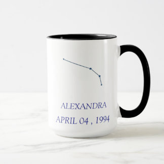 Personalized Aries Constellation Mug - Custom Zodi