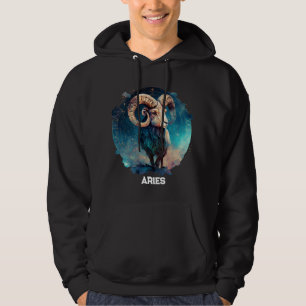 Personalized Aries Zodiac Astrology Ram Birthday Hoodie