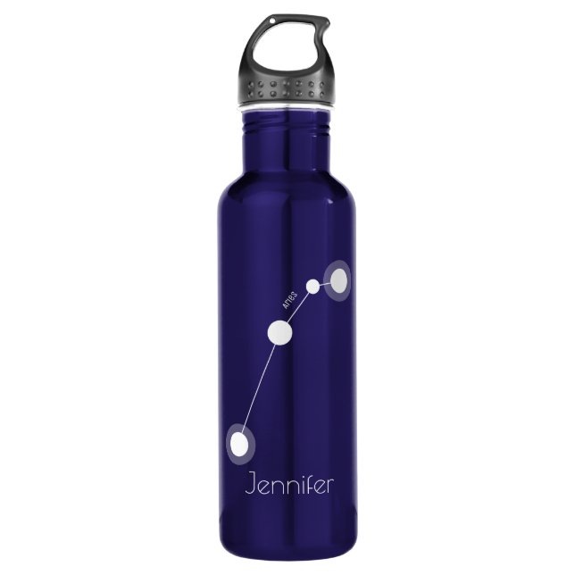 Personalized Aries Zodiac Constellation 710 Ml Water Bottle (Front)