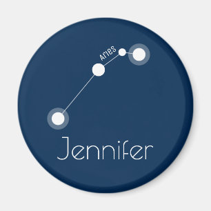 Personalized Aries Zodiac Constellation Magnet