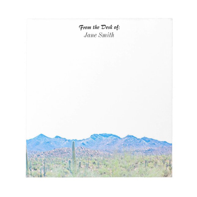 Personalized Arizona Desert Notepad (Front)