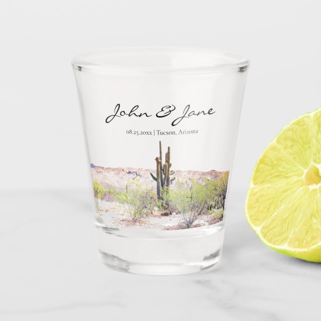 Personalized Arizona Desert Shot Glass (Front)