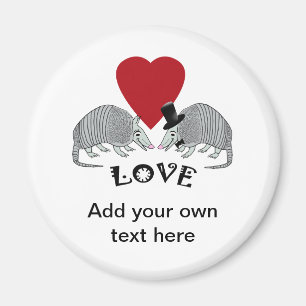 Personalized Armadillo Love Magnet