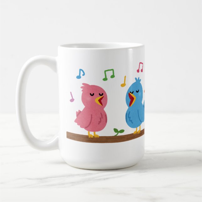 Personalized Armenian Good Morning Mug With Birds (Gauche)