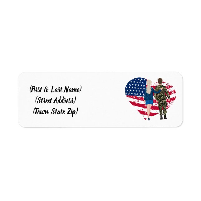 Personalized Army Family Return Address Label  (Front)