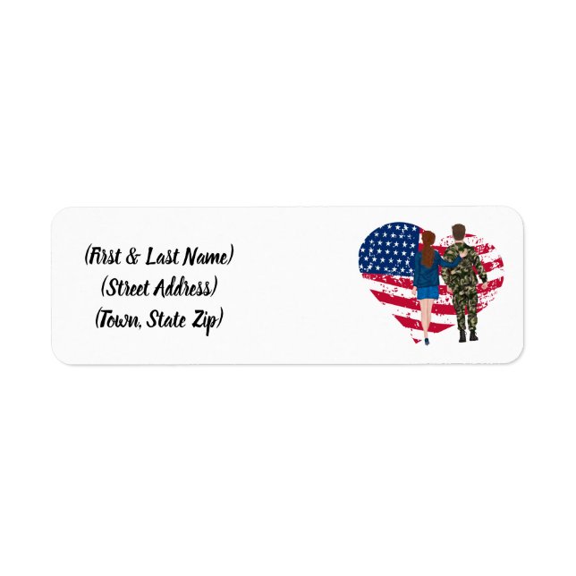 Personalized Army Family Return Address Label  (Front)