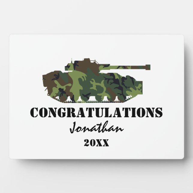 Personalized Army Passing Out Plaque (Front)