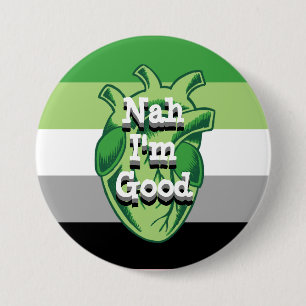 Personalized Aromantic AntiValentines Heart 3 Inch Round Button