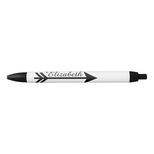 Personalized arrow black ink pen (Front)