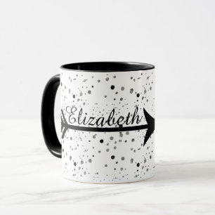 Personalized arrow coffee mug