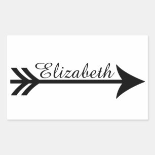 Personalized arrow sticker