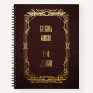 Personalized Art Deco Travel Journal