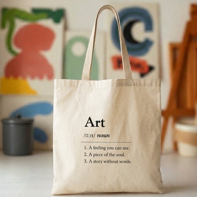 Personalized Art Definition Tote Bag (Fully customizable tote bag for art lovers)