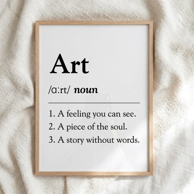 Personalized Art Dictionary Definition Poster (Fully customizable art dictionary definition wall art)