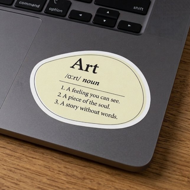 Personalized Art Dictionary Definition Sticker (Fully customizable art dictionary definition vinyl sticker)