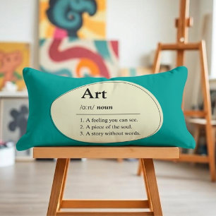 Personalized Art Dictionary Style Lumbar Pillow
