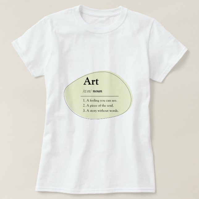 Personalized Art Dictionary Style T-Shirt (Design devant)