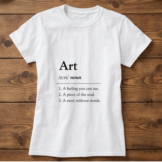 Personalized Art Dictionary Style T-Shirt (Fully customizable art dictionary definition t shirt)