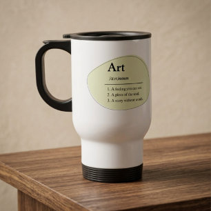 Personalized Art Dictionary Style Travel Mug