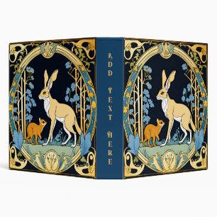 Personalized Art Nouveau Design 3-Ring Binder