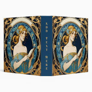 Personalized Art Nouveau Design 3-Ring Binder