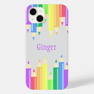 Personalized Art Pencil Bright Colours Artist Case-Mate iPhone 14 Plus Case