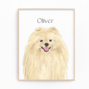 Personalized Art Pomeranian Photo Print
