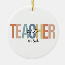 Personalized Art Teacher Christmas