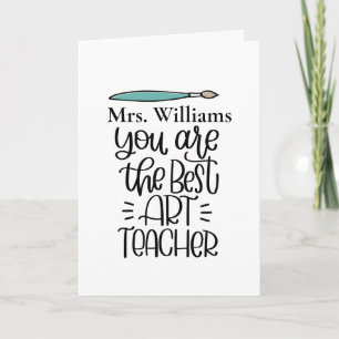 Personalized Art Teacher Thank You Card