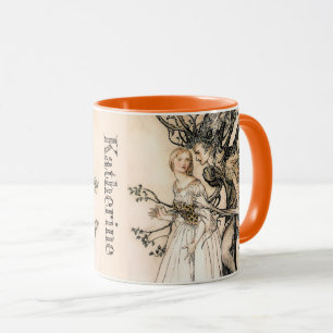 Personalized Arthur Rackham Old Woman in the Wood Mug