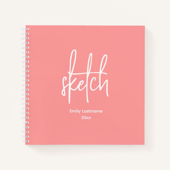 Personalized Artist Sketch Sketchbook Notebook (Front)