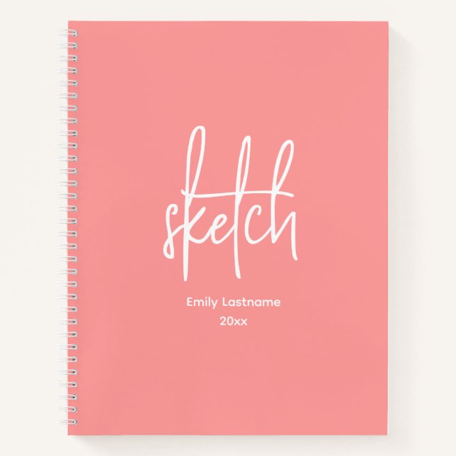 Personalized Artist Sketch Sketchbook Notebook (Front)