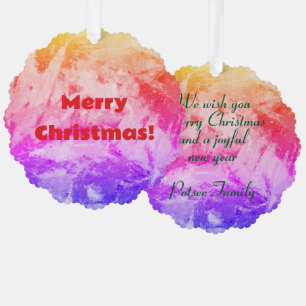 Personalized Artistic Christmas Ornament Card