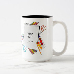 Personalized Artsy Craft Supplies Mug