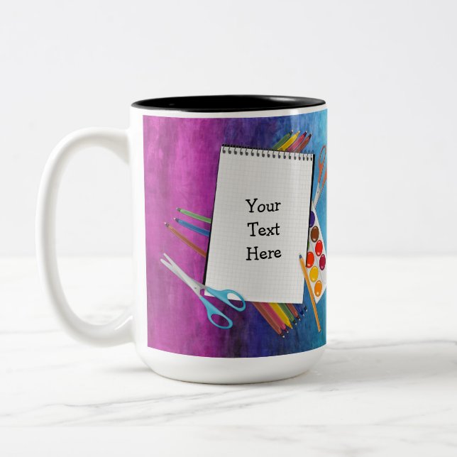 Personalized Artsy Craft Supplies Mug 2 (Left)