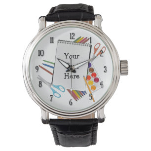 Personalized Artsy Craft Supplies Wrist Watch