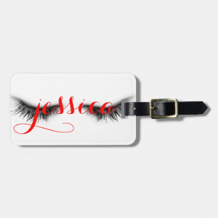 Personalized Artsy Eyelashes Luggage Tag