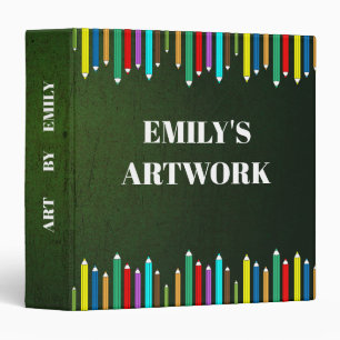 Personalized Artwork Artist Keepsake Chalkboard Binder