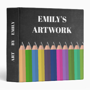 Personalized Artwork Artist Keepsake Chalkboard Binder