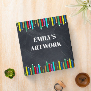 Personalized Artwork Artist Keepsake Chalkboard Binder