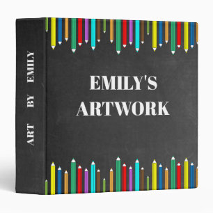 Personalized Artwork Artist Keepsake Chalkboard Binder